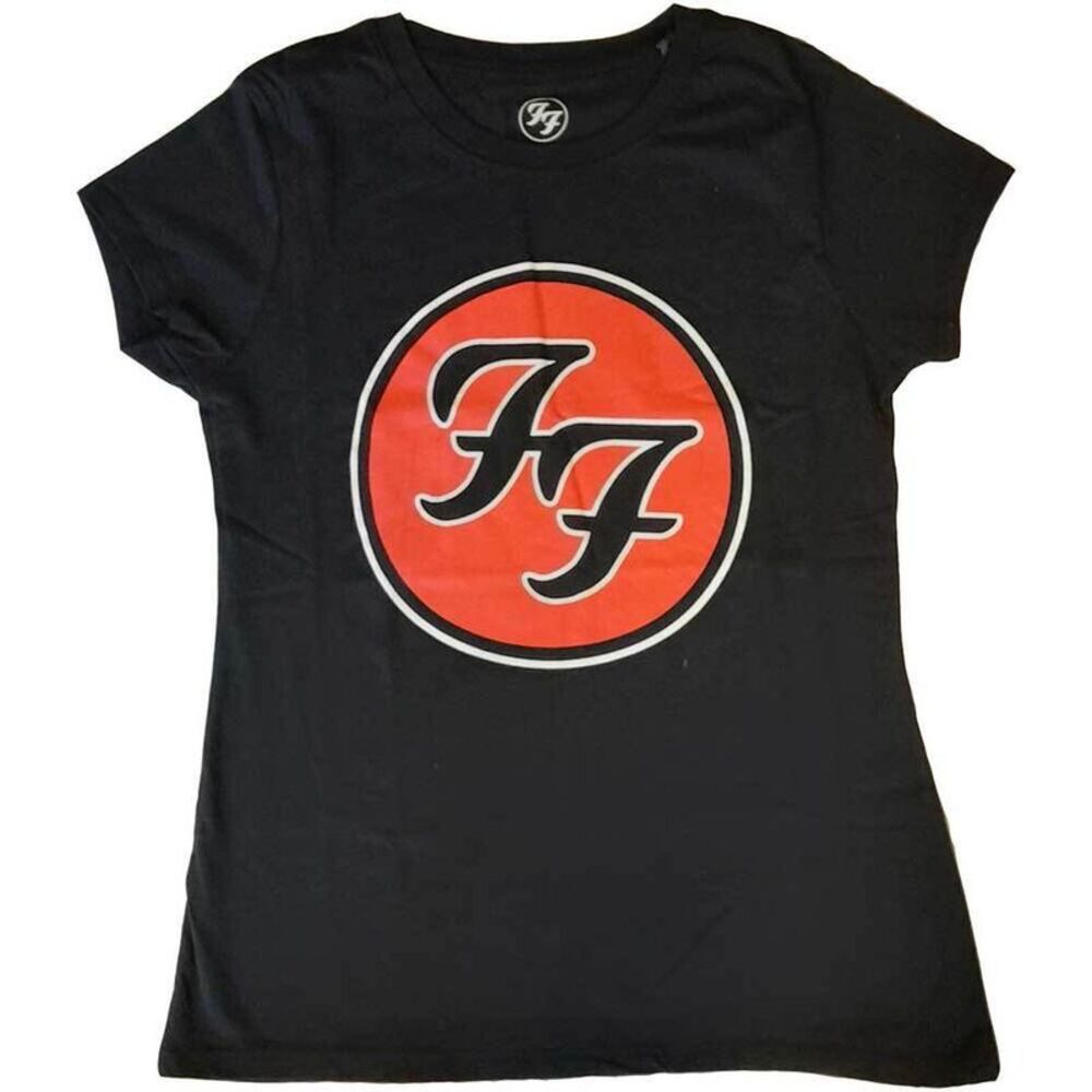 Foo Fighters Womens/Ladies Logo Cotton T-Shirt / Black